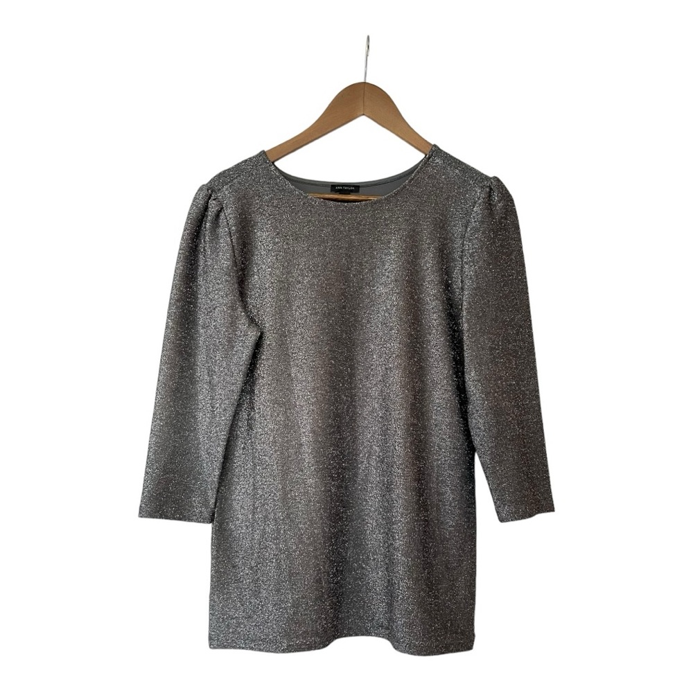 Ann Taylor sparkly silver top